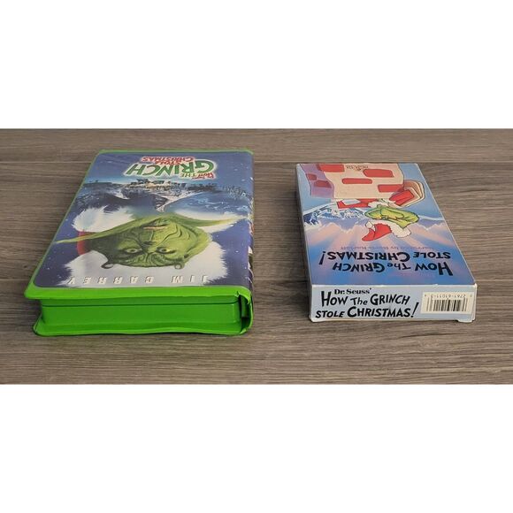Dr Seuss Set of 2 Christmas VHS How The Grinch Stole Christmas Anim. Live Action - Picture 9 of 12